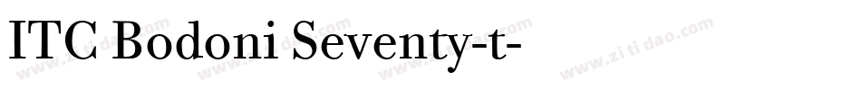 ITC Bodoni Seventy-t字体转换